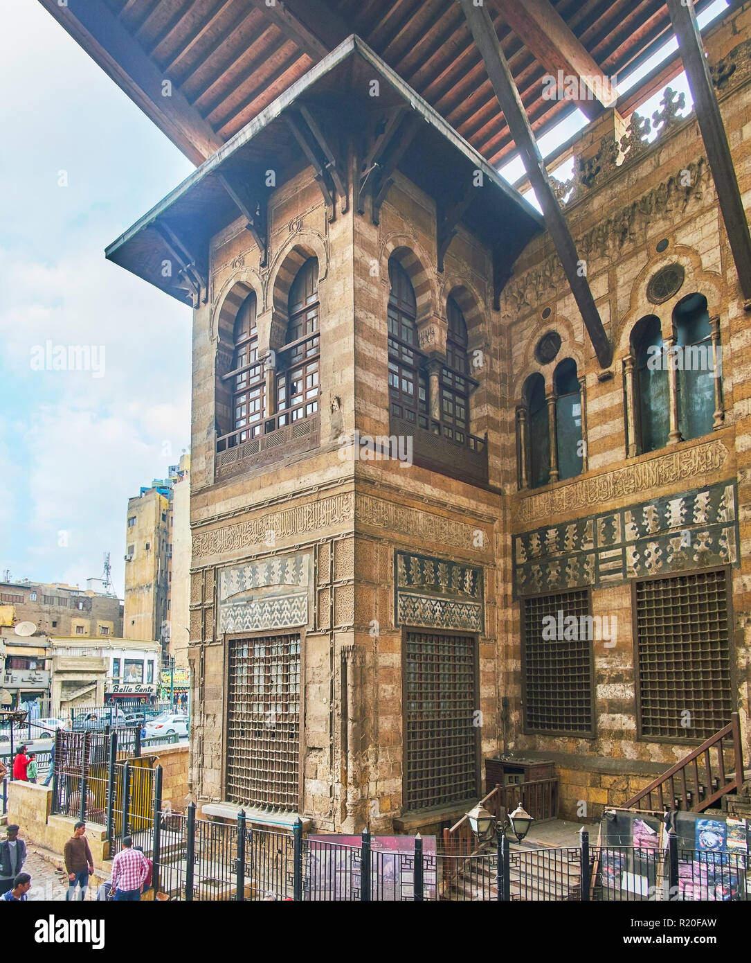 CAIRO, EGYPT DECEMBER 21, 2017 Exterior of medieval AlGhuri complex