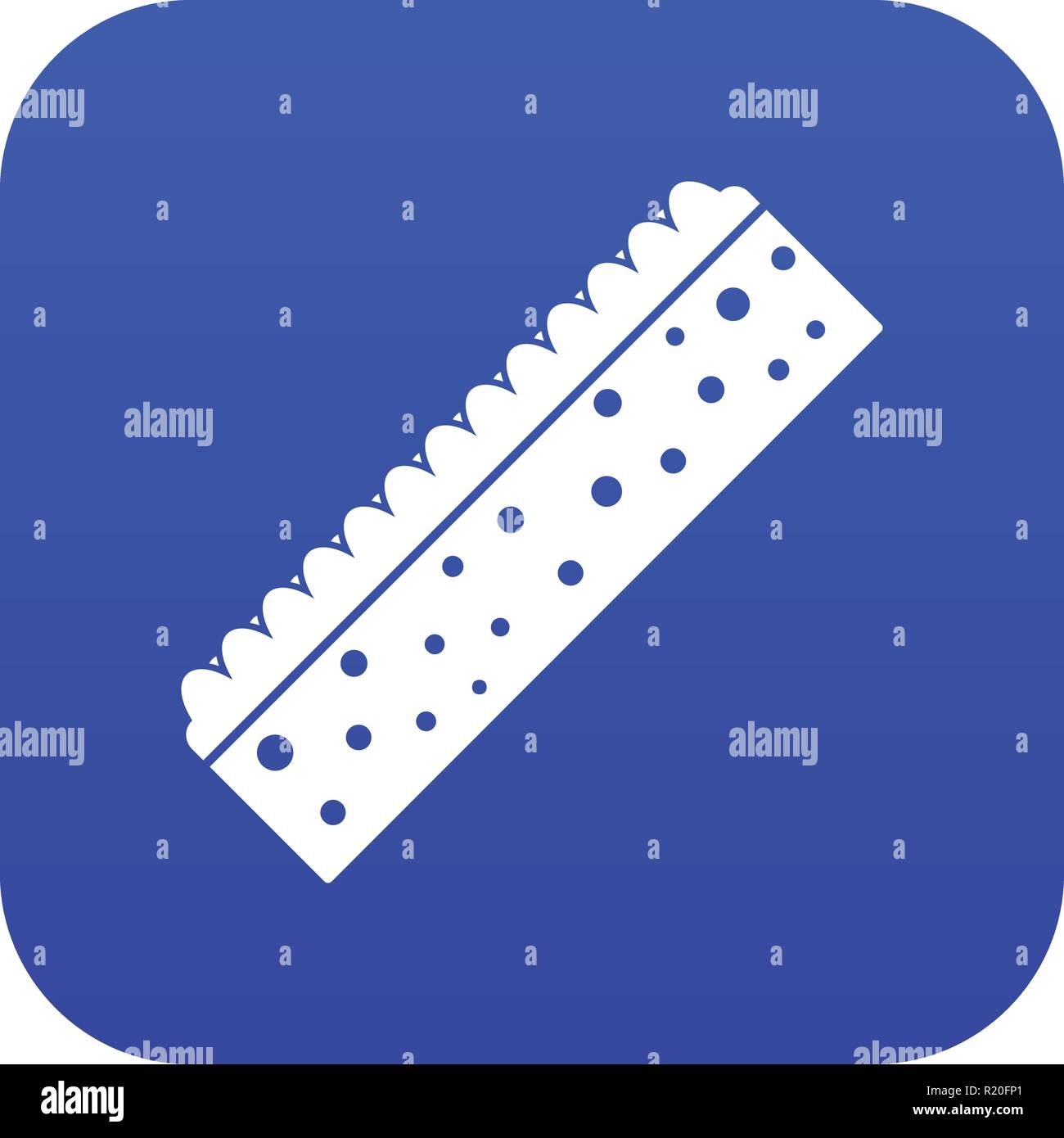 Sponge for cleaning icon digital blue Stock Vector