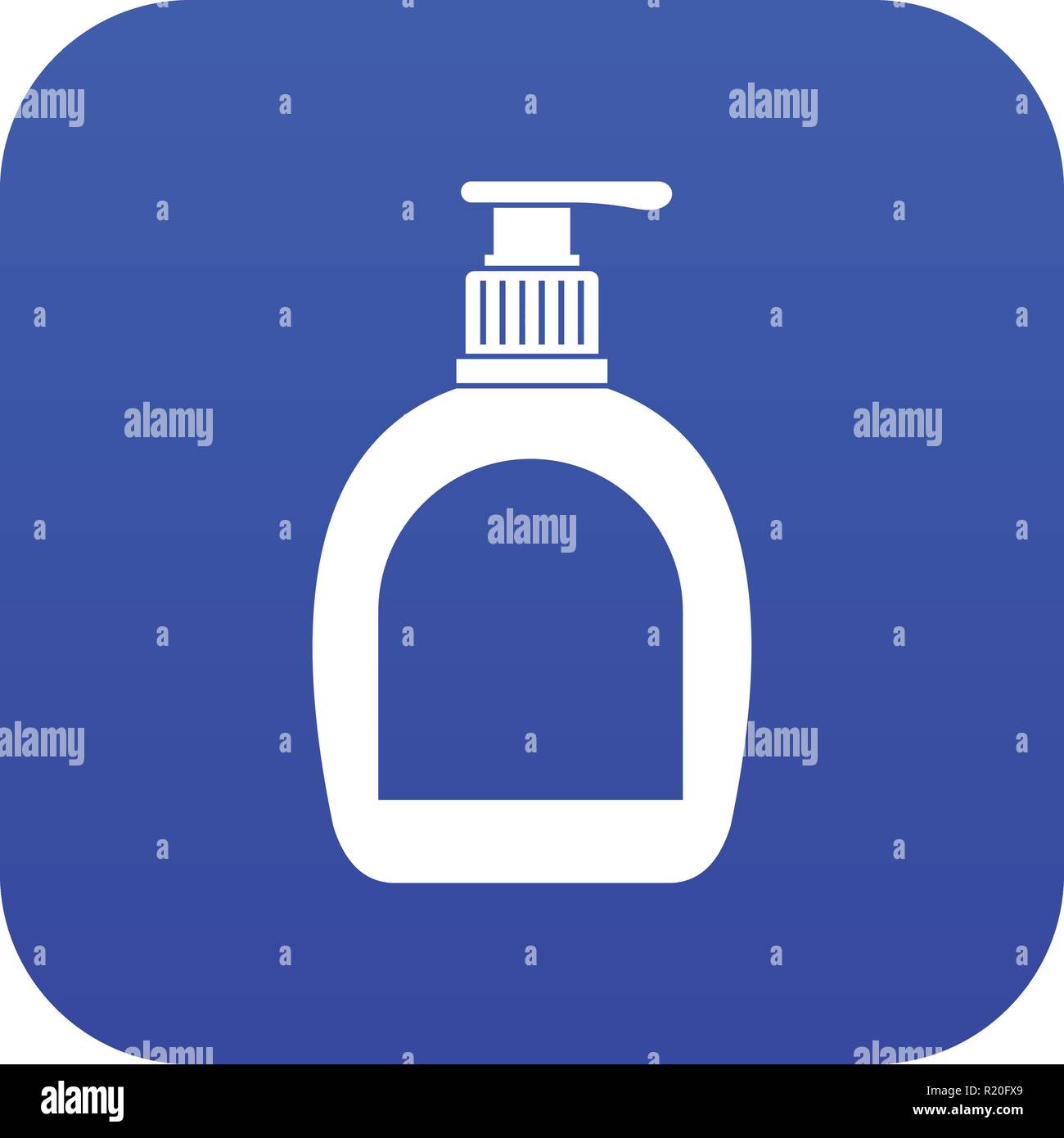 Bottle with liquid soap icon digital blue Stock Vector Image & Art - Alamy
