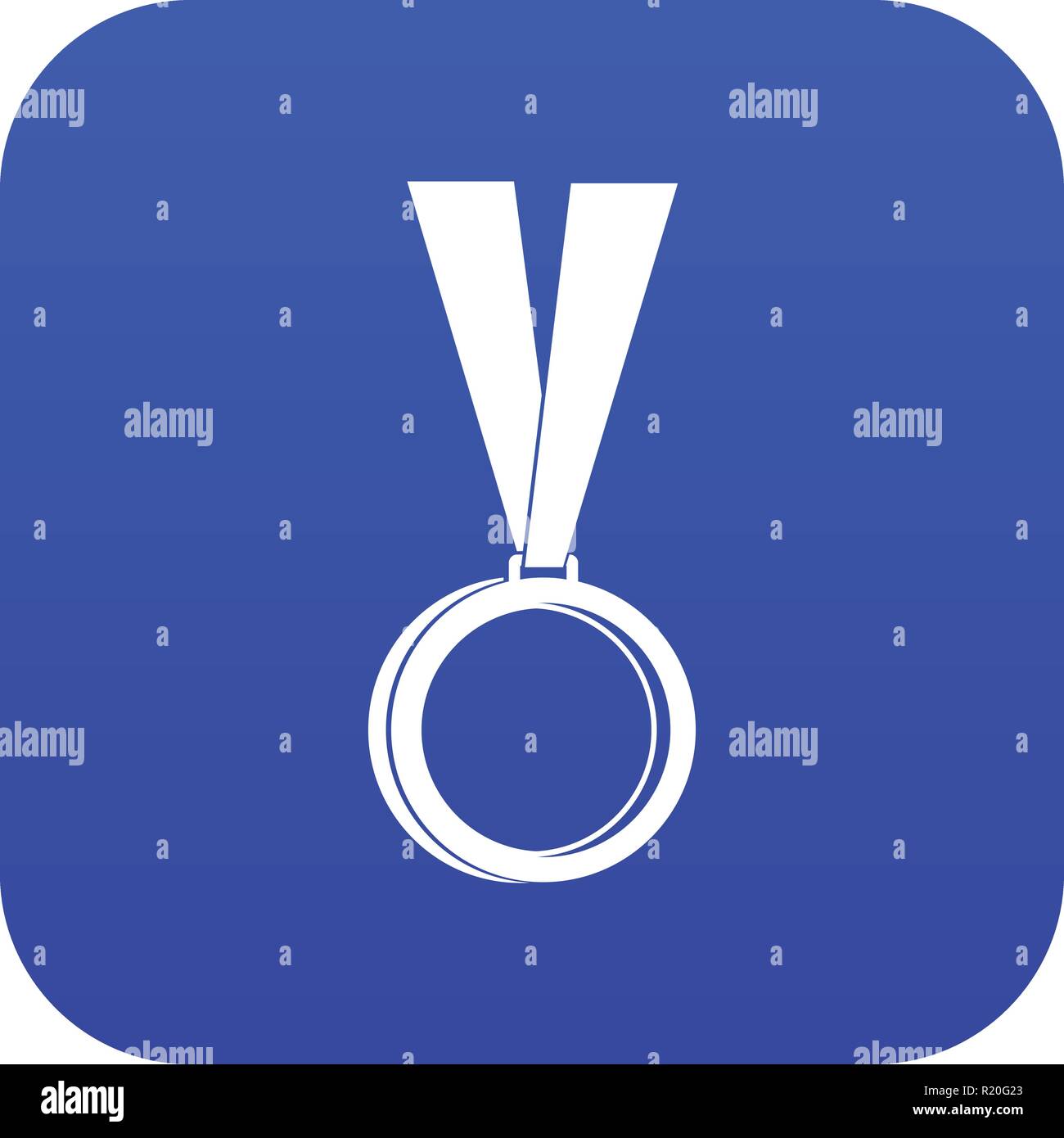 Medal icon digital blue Stock Vector Image & Art - Alamy