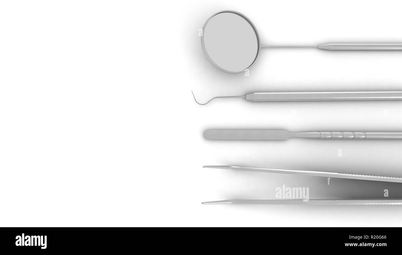 dental equipment isolated on white 3d rendering Stock Photo Alamy