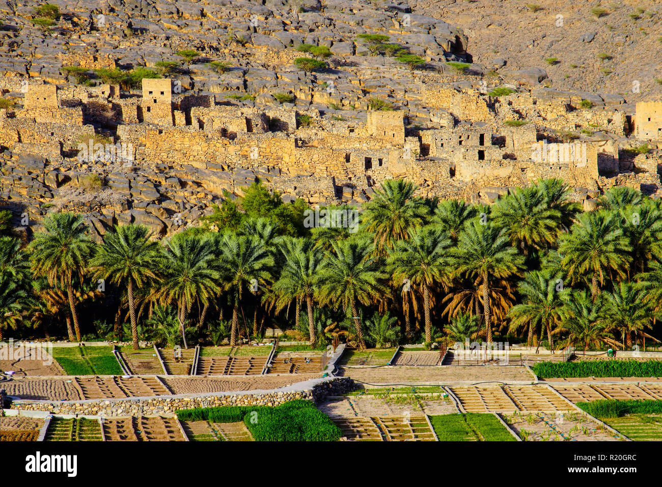 View of Ghul ghost village, Al Hamra, Oman Stock Photo Alamy