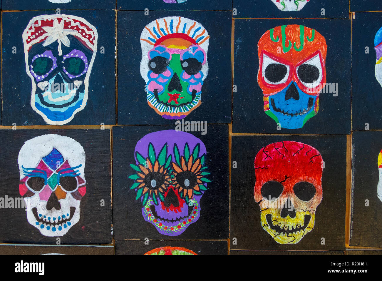 Dia des los Muertos Sugar Skulls Stock Photo