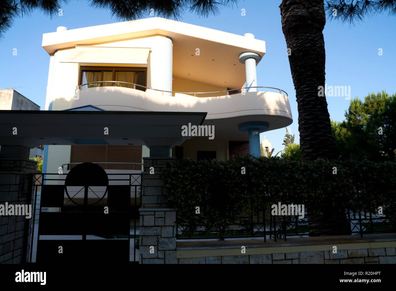 art deco apartment block vouliagmeni athens greece Stock Photo Alamy