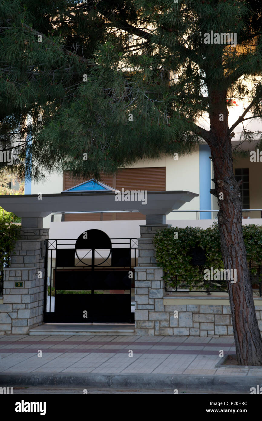 art deco apartment block vouliagmeni athens greece Stock Photo Alamy