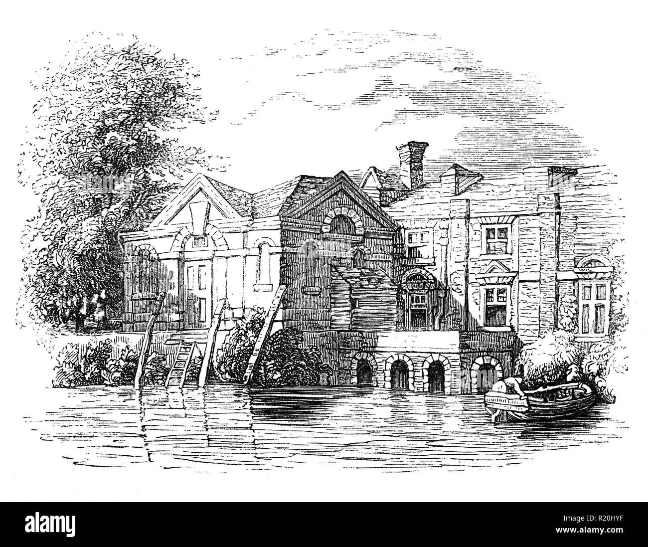 The Gunpowder Plot of 1605, aka the Gunpowder Treason Plot, or the Jesuit Treason was a failed assassination attempt against King James I by a group of provincial English Catholics led by Robert Catesby.  The plan was to blow up the House of Lords during the State Opening of Parliament on 5 November 1605, as the prelude to a popular revolt in the Midlands. The plotters hired Catesby's lodgings in Lambeth, on the opposite bank of the Thames, from where their stored gunpowder and other supplies could be conveniently rowed across each night. Stock Photo