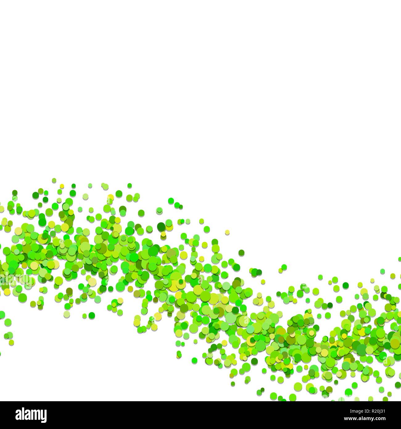 Blank abstract wave scattered confetti circle background Stock Vector