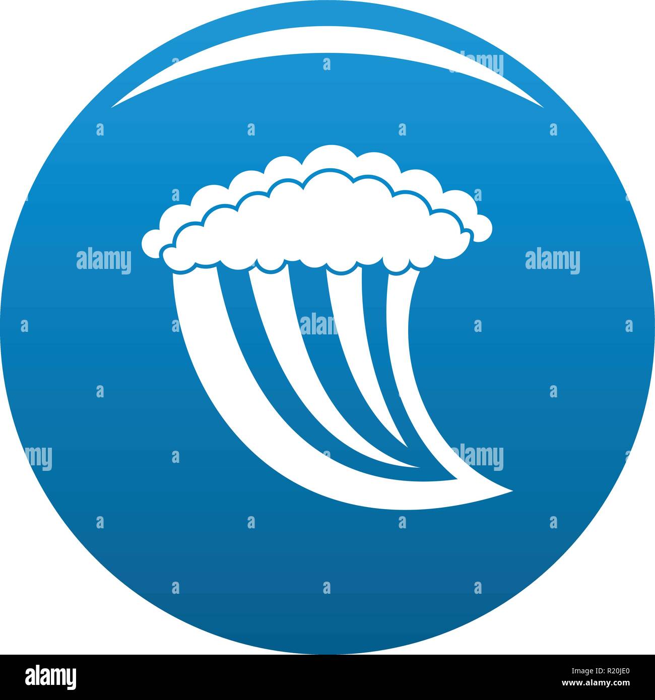 Wave water icon vector blue circle isolated on white background Stock ...