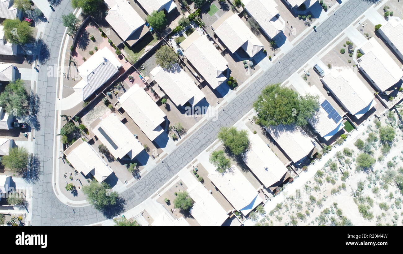 Aerial Photo of Neighborhood Stock Photo