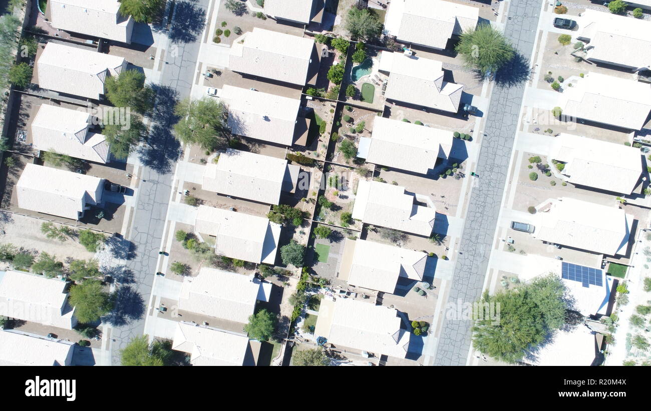 Aerial Neighborhood Photo Stock Photo