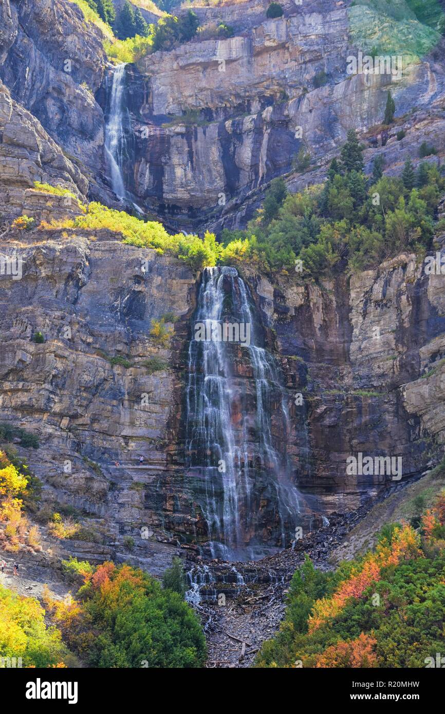 Bridal Veil Falls Is A 607 Foot Tall 185 Meters Double Cataract Waterfall In The South End Of Provo Canyon Close To Highway Us1 In Utah United S Stock Photo Alamy Bridal Veil Falls Is A 607 Foot Tall 185 Meters Double Cataract Waterfall In The South End Of Provo Canyon Close To Highway Us1 In Utah United S Stock Photo Alamy