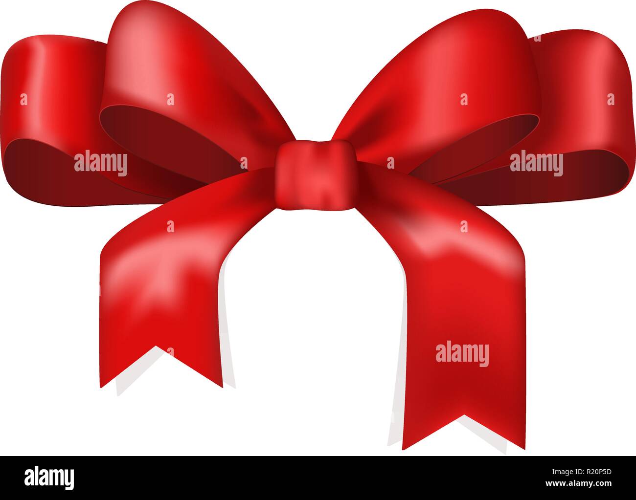 Red ribbon bow. Tied knot Stock Vector Image & Art Alamy