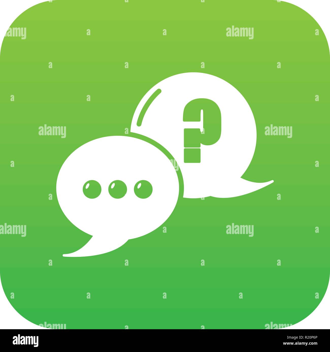 Dialog icon green vector Stock Vector Image & Art - Alamy