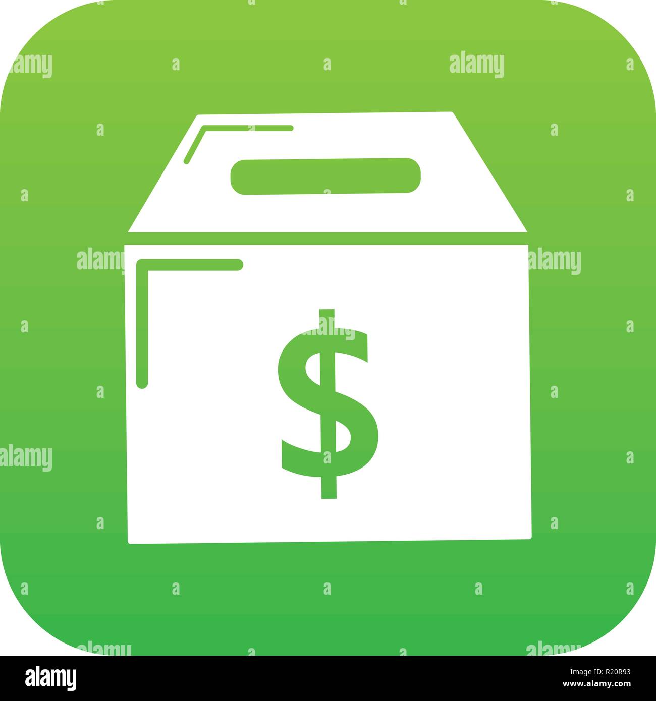 Box money icon green vector Stock Vector Image & Art - Alamy