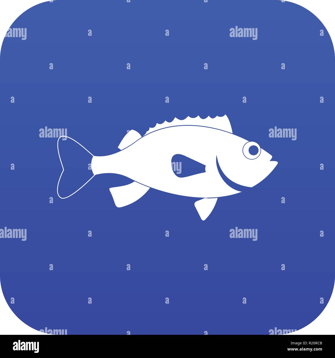 Sea bass fish icon digital blue Stock Vector Image & Art Alamy