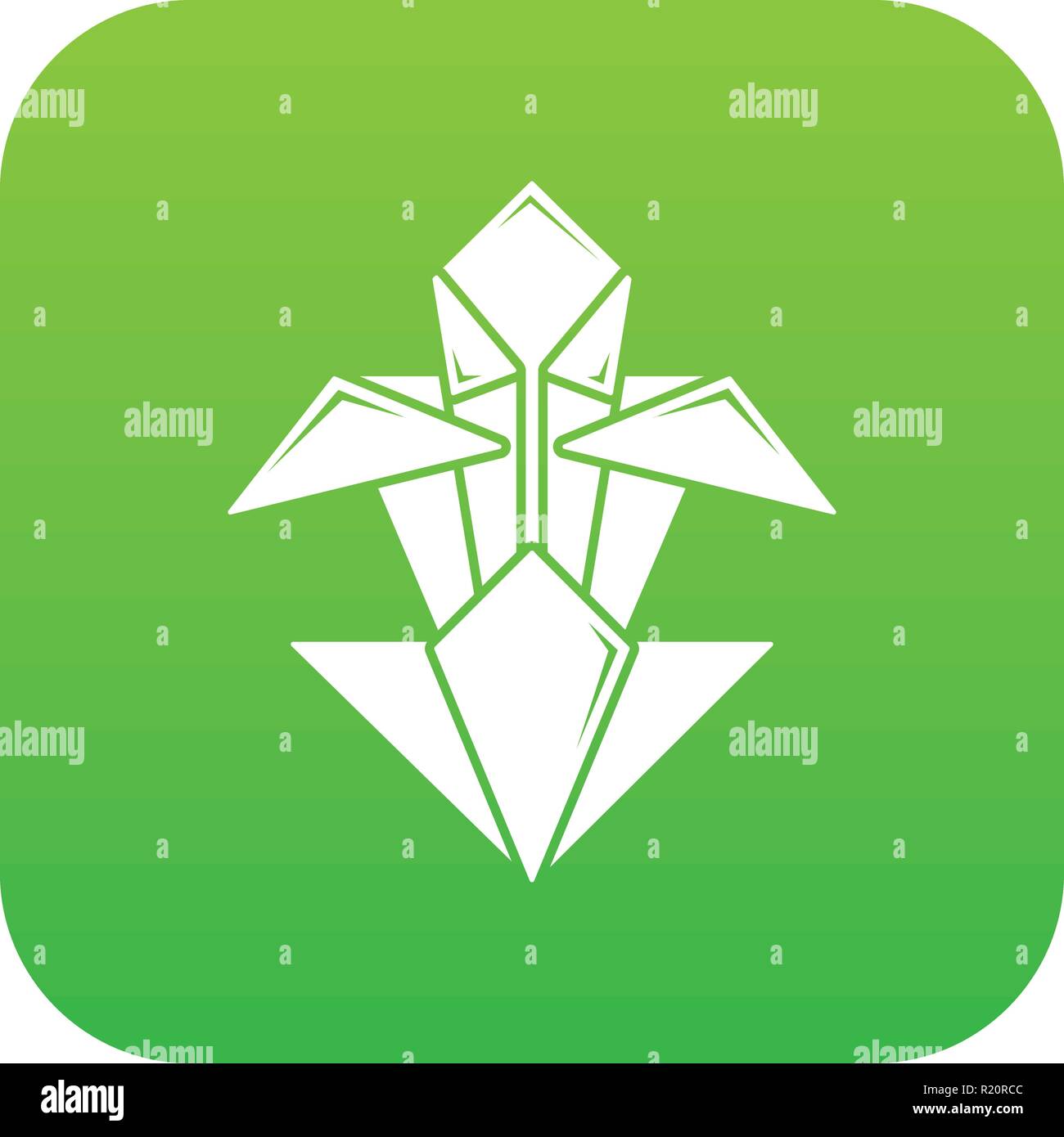 Origami flower icon green vector Stock Vector Image & Art - Alamy