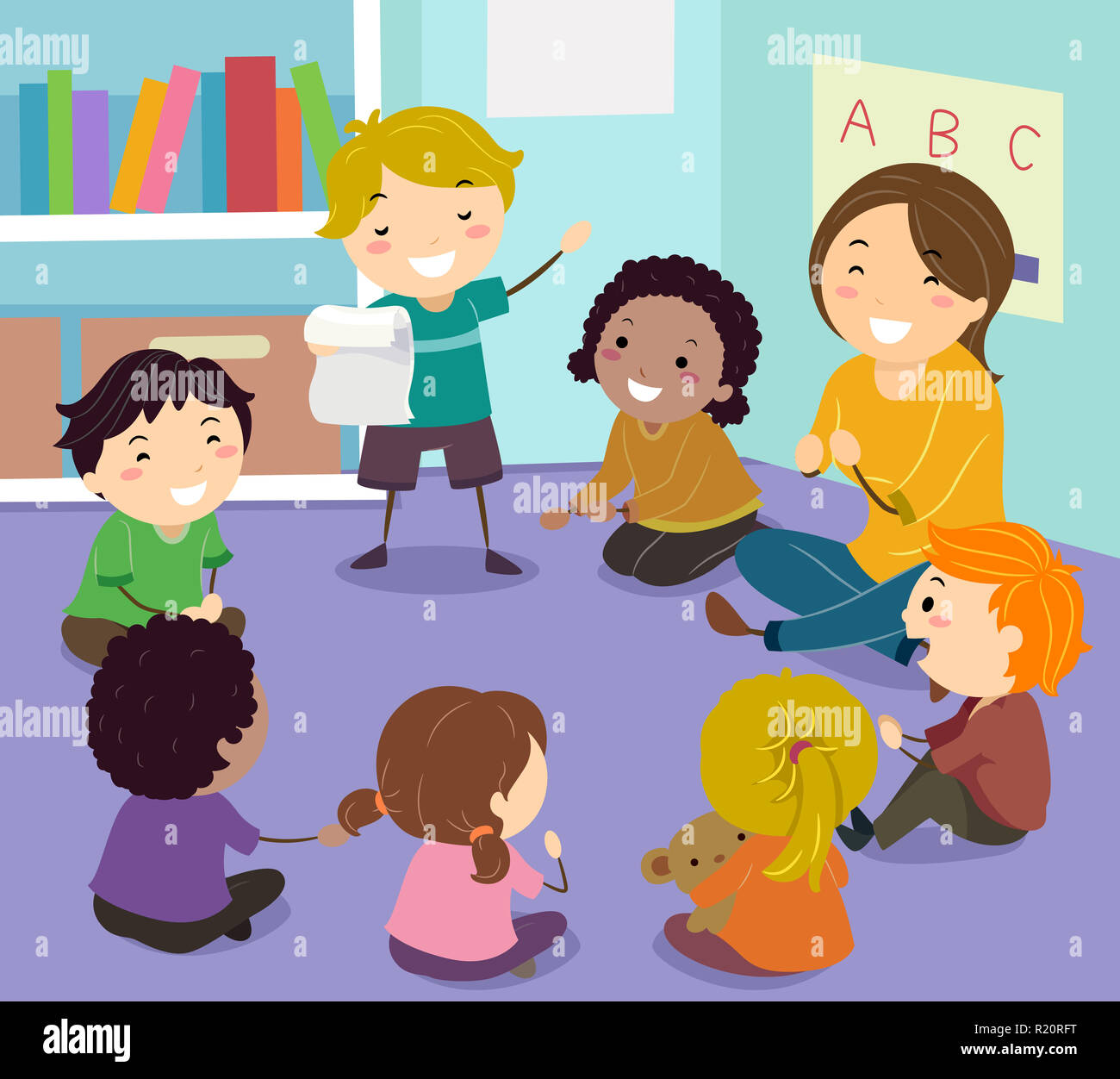Kids sitting in a circle hi res stock photography and images Alamy