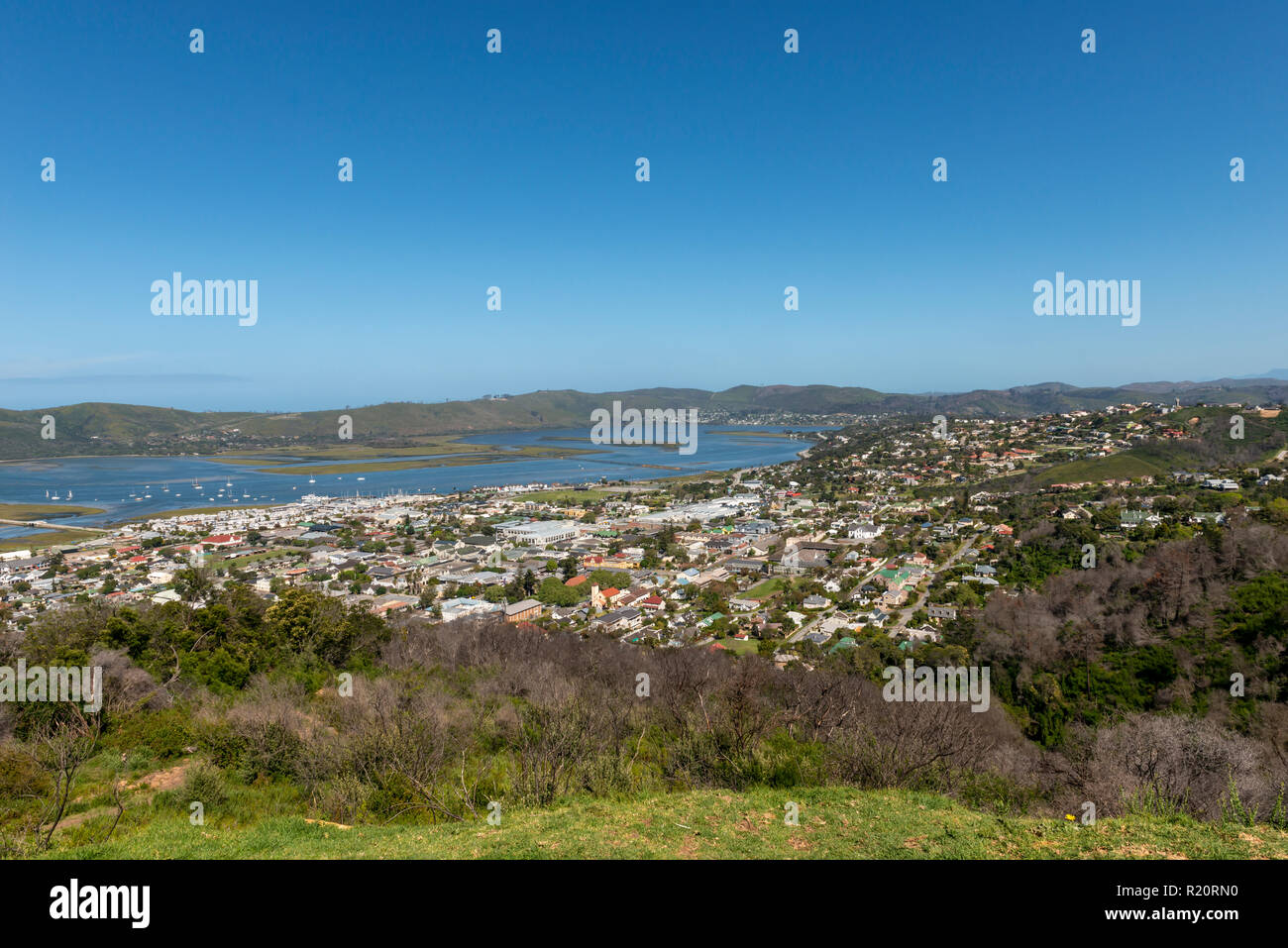 Knysna from above in Rexford, Knysna, South Africa Stock Photo