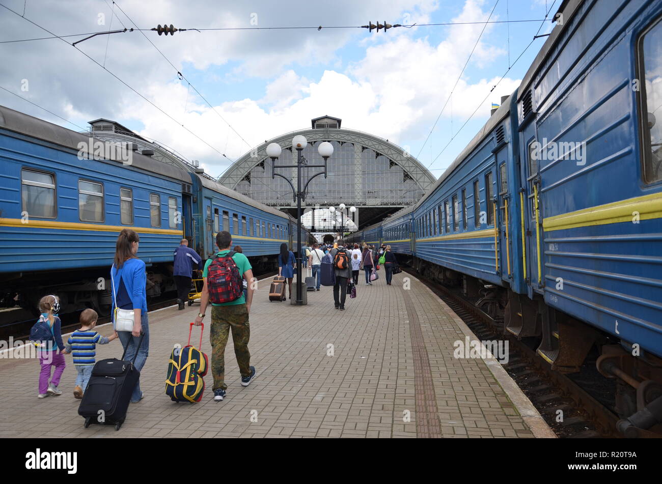 Lviv station train hi-res stock photography and images - Alamy