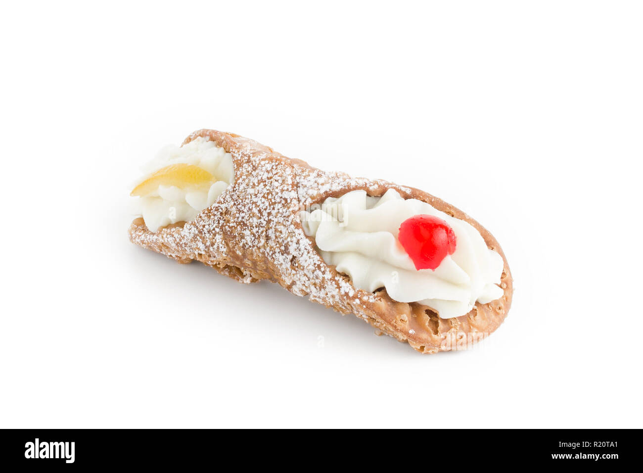 Typical sicilian dessert, cannoli, with candied fruit Stock Photo Alamy