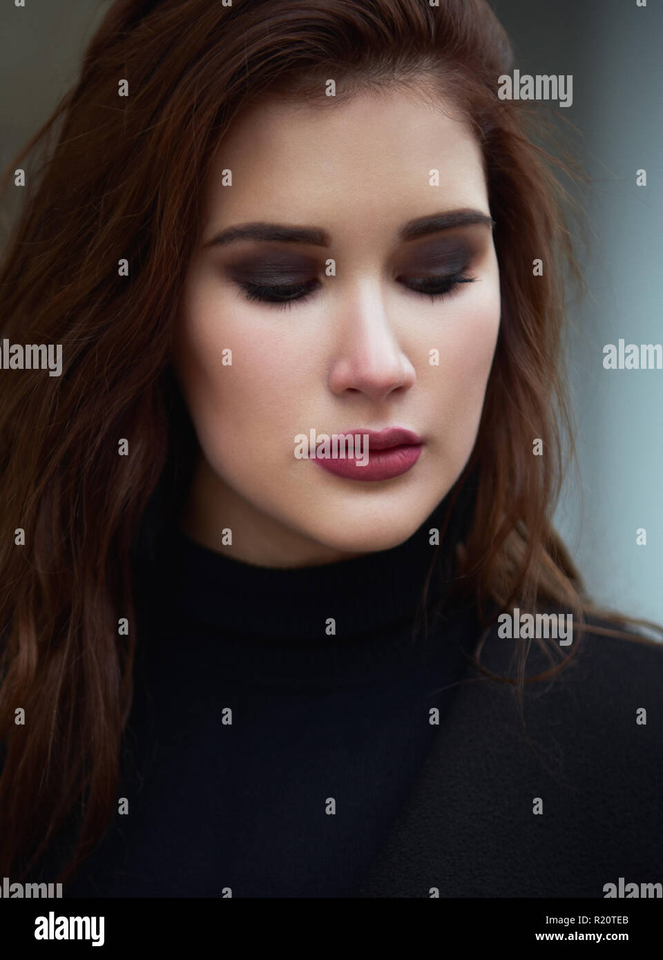 Closeup portrait of a beautiful young girl Stock Photo - Alamy