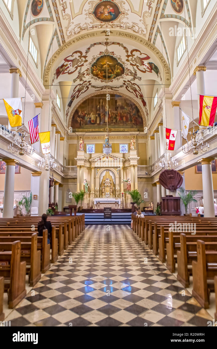 Interior of the St. Louis Cathedral in New Orleans, LA Stock Photo - Alamy