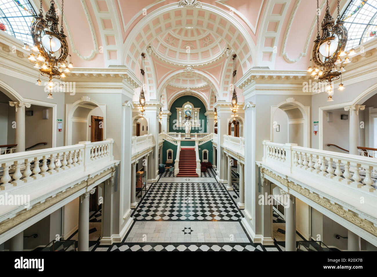 Interior of Victoria Hall, Woolwich Town Hall, Woolwich, London, UK
