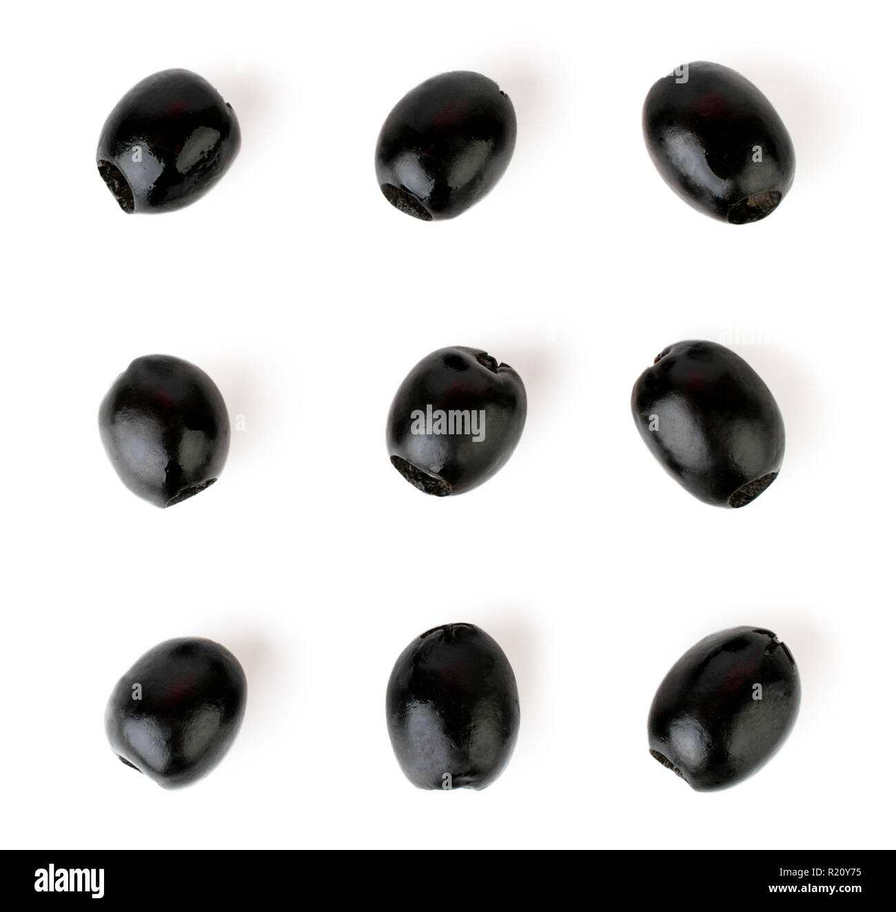 Olives isolated white top view hi-res stock photography and images - Alamy