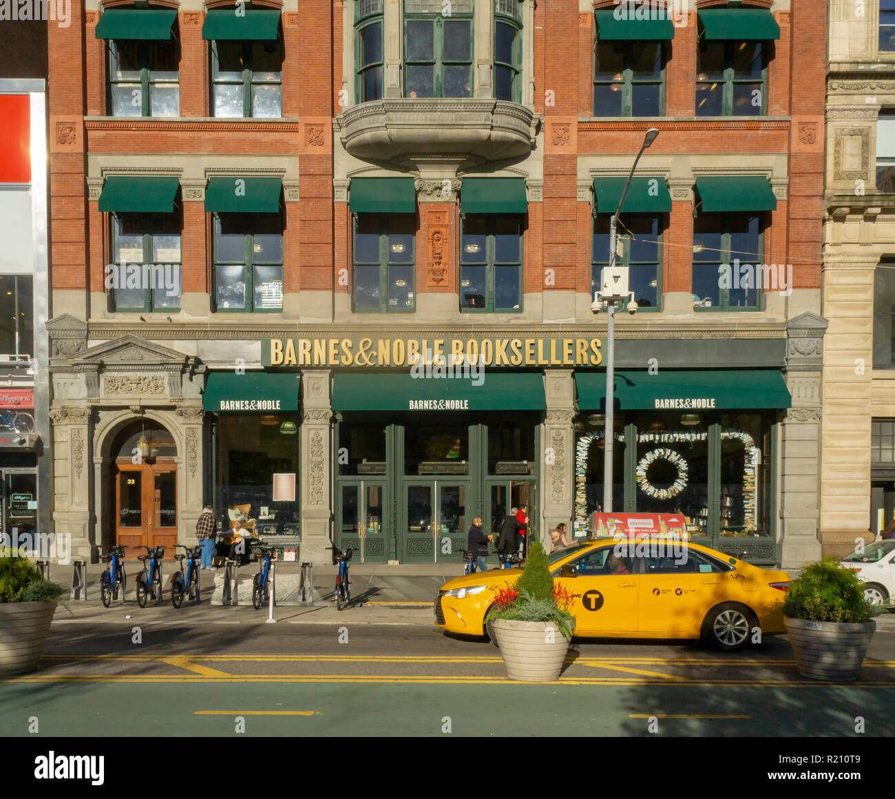 A Barnes & Noble bookstore in Union Square in New York is seen on Thursday, November 8, 2018. Barnes & Noble is reported to be considering a sale of itself contingent on sales growth in its book division. (Â© Richard B. Levine) Stock Photo