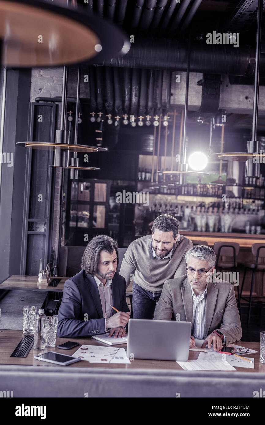 Group of leaders that participating in online conference Stock Photo ...