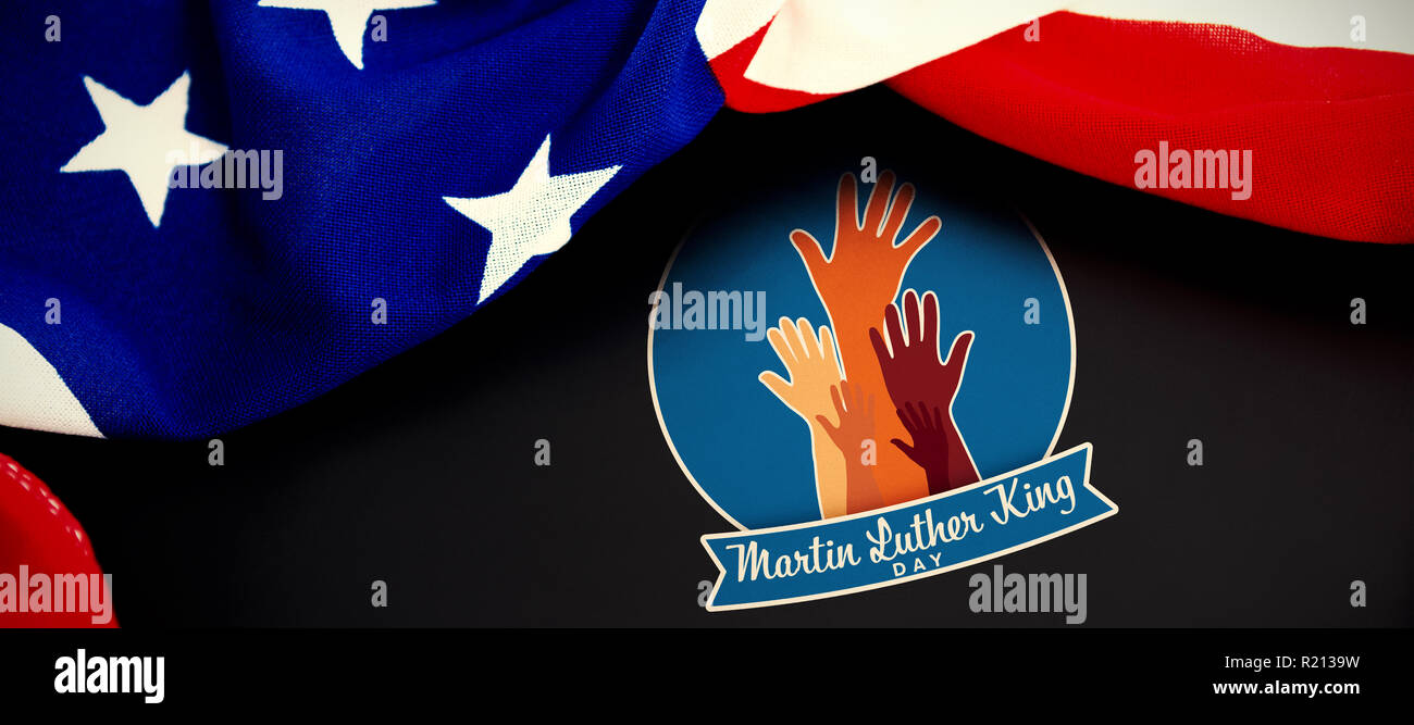 Composite image of martin luther king day with hands Stock Photo