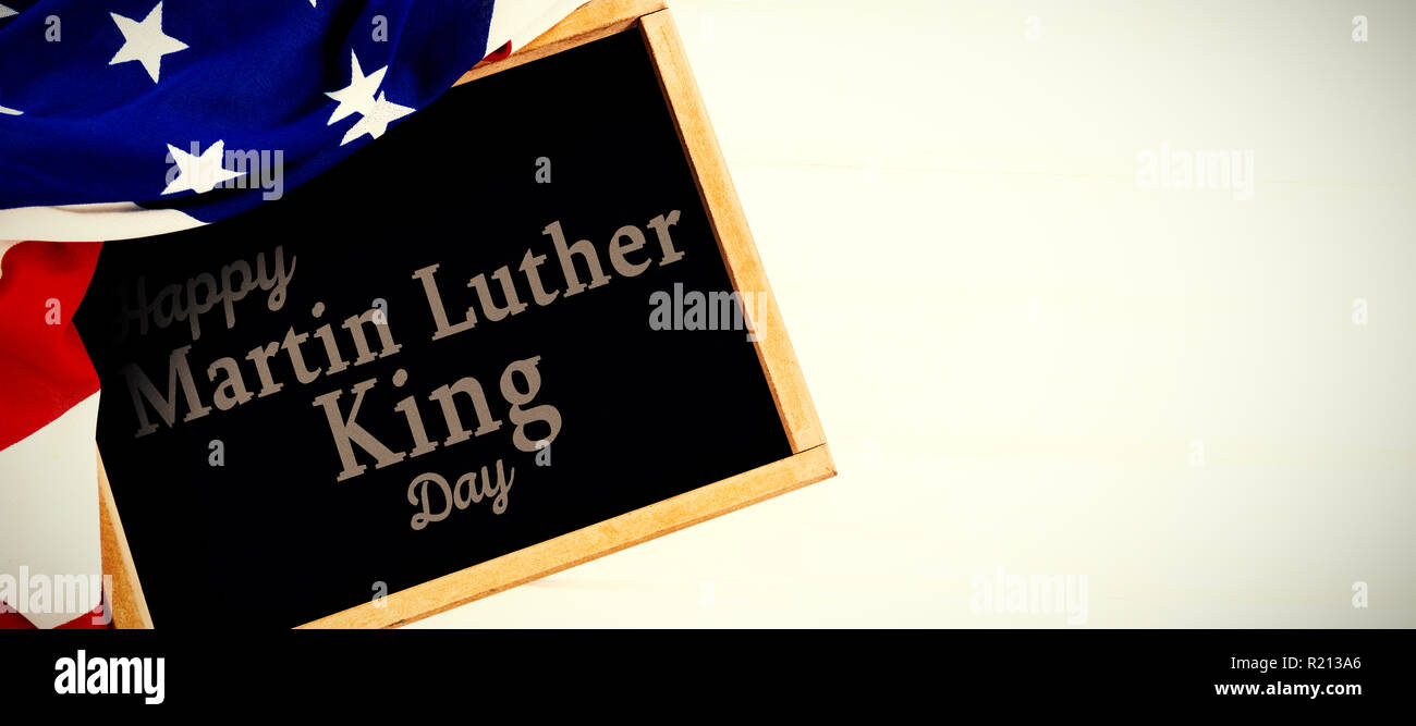 Composite image of happy martin luther king day Stock Photo