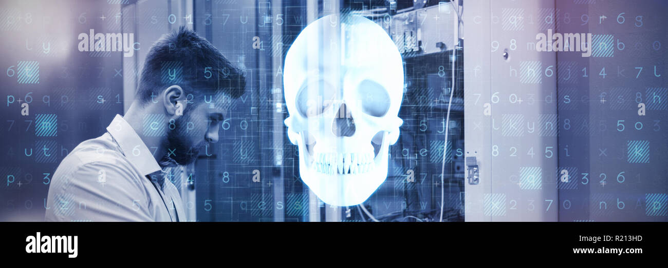 Composite image of virus background Stock Photo