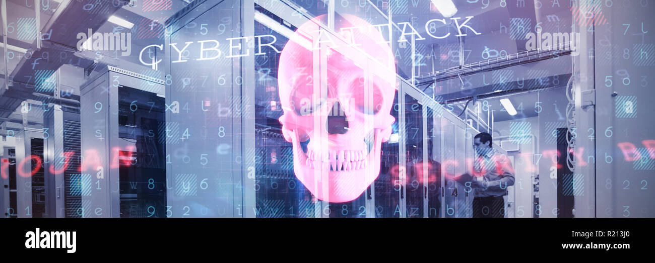 Composite image of virus background Stock Photo