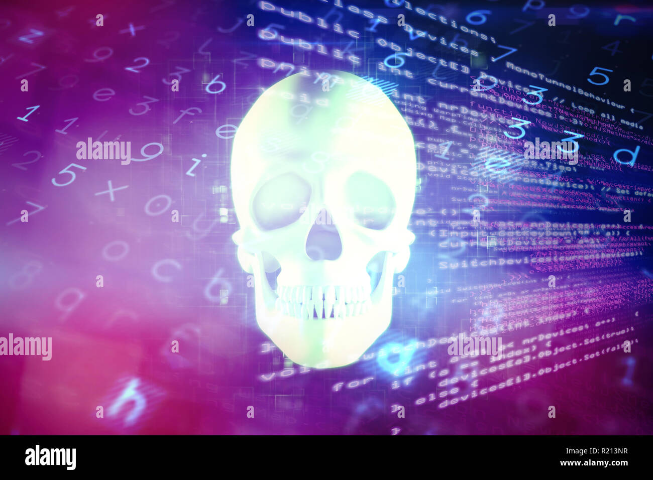 Composite image of virus background Stock Photo