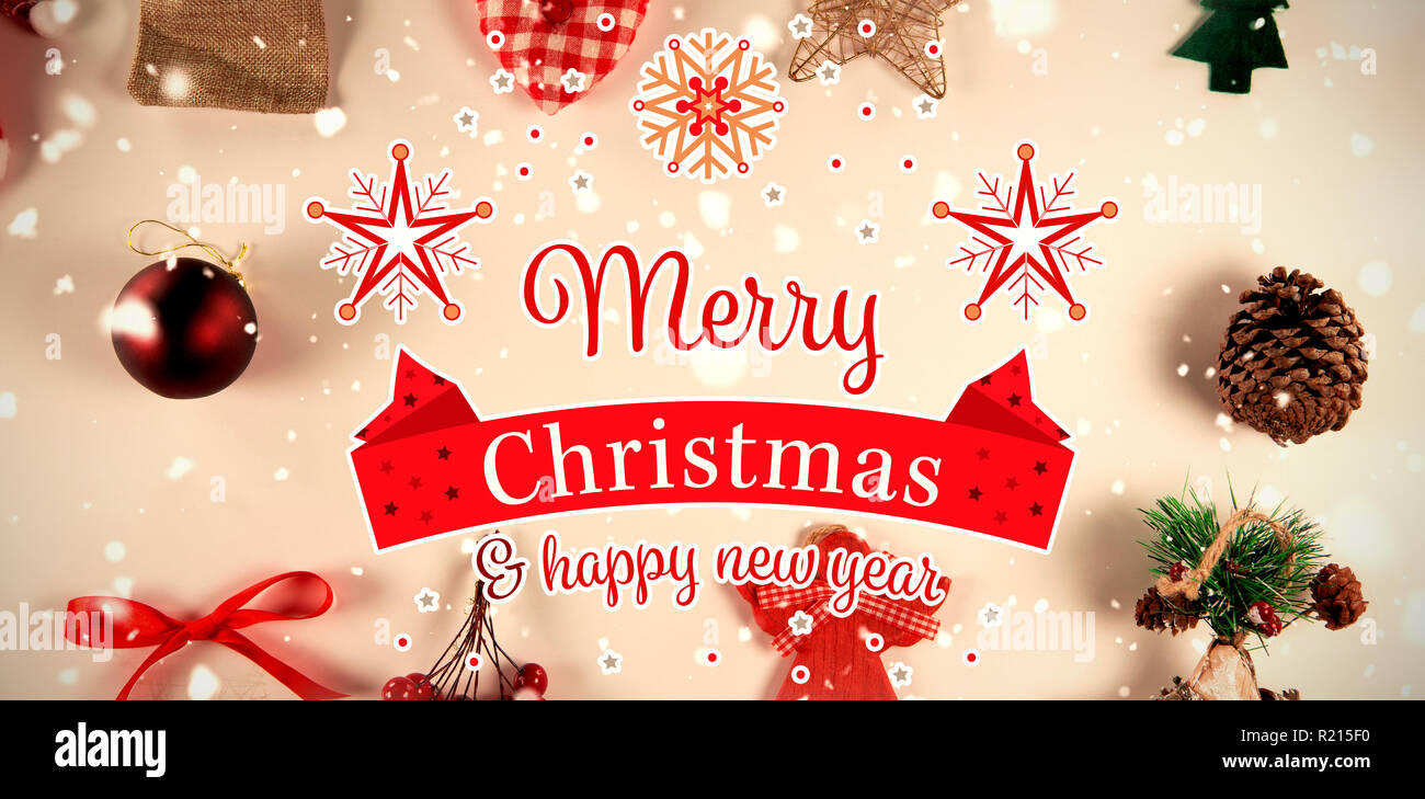 Composite image of christmas card Stock Photo