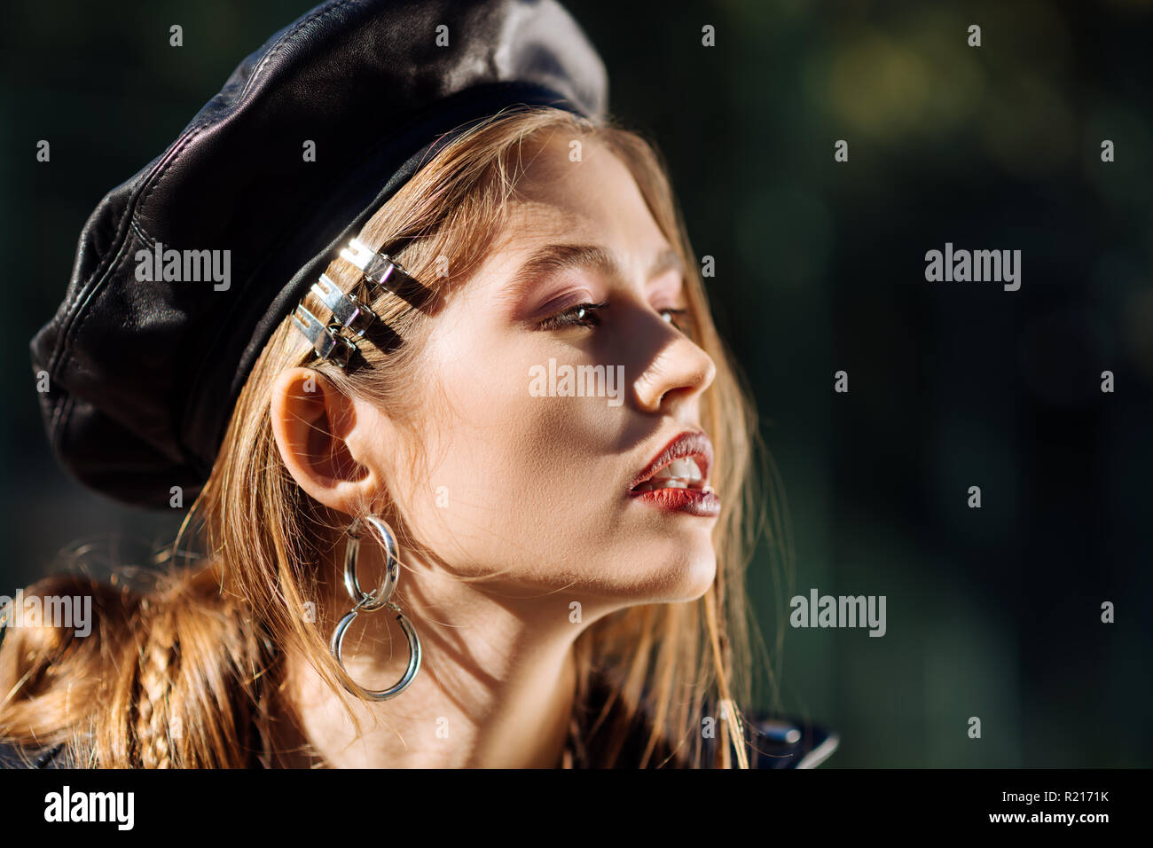 Leather beret hi-res stock photography and images - Alamy