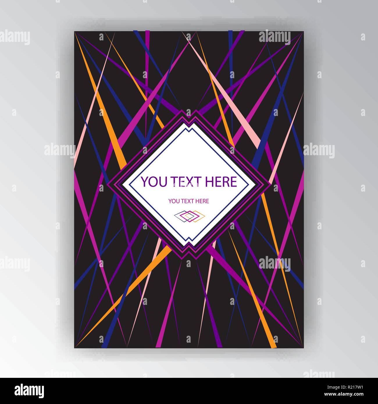 Page template Art Deco neon black page template Stock Vector Image Art Alamy