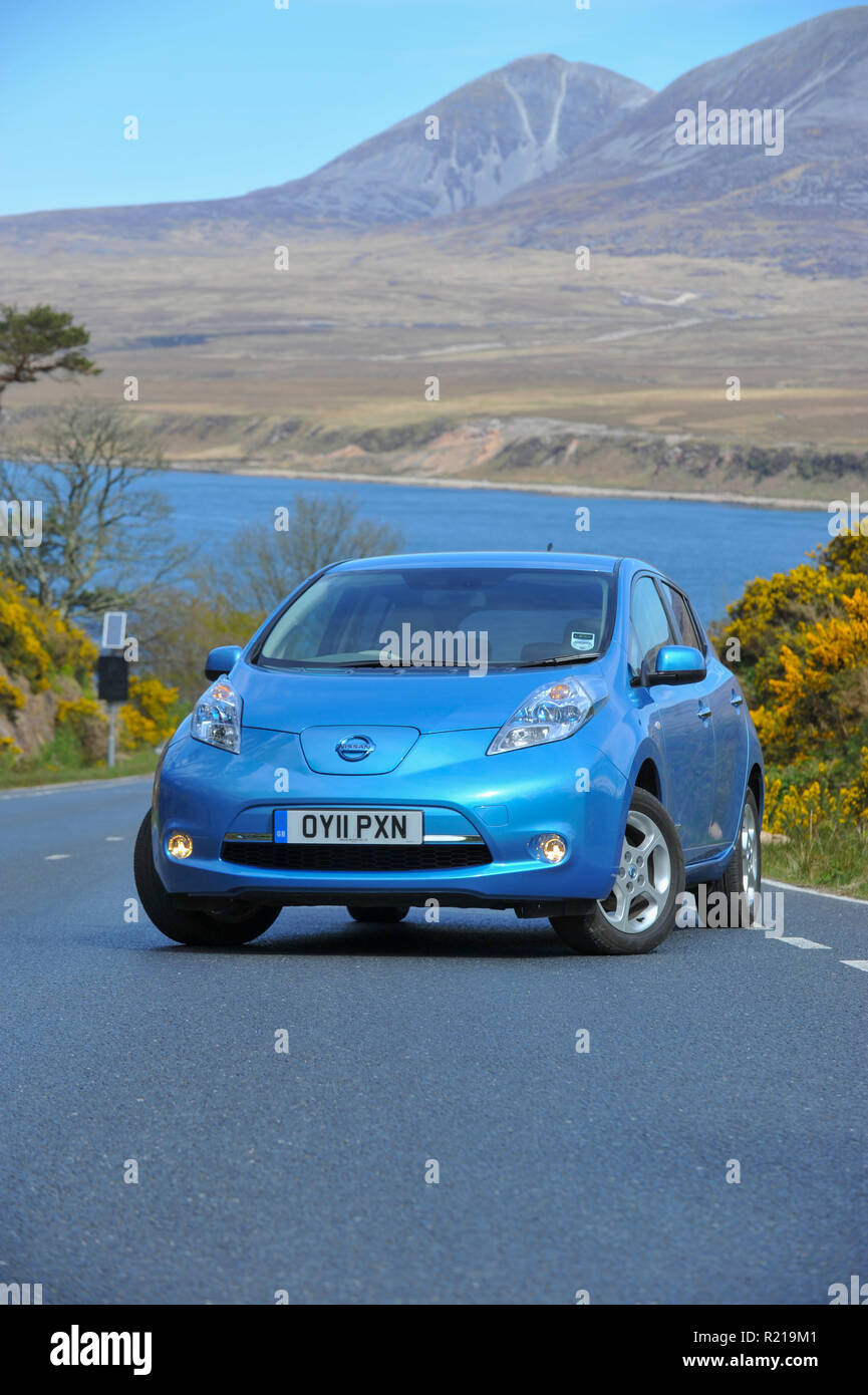 2011 Nissan Leaf electric car, built in the UK Stock Photo