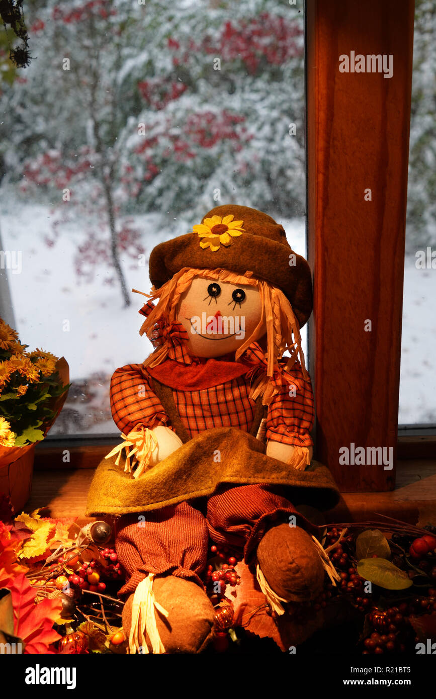 Alexandria, VA 2018/11/15 Thanksgiving decorations  Photo by Dennis Brack Stock Photo