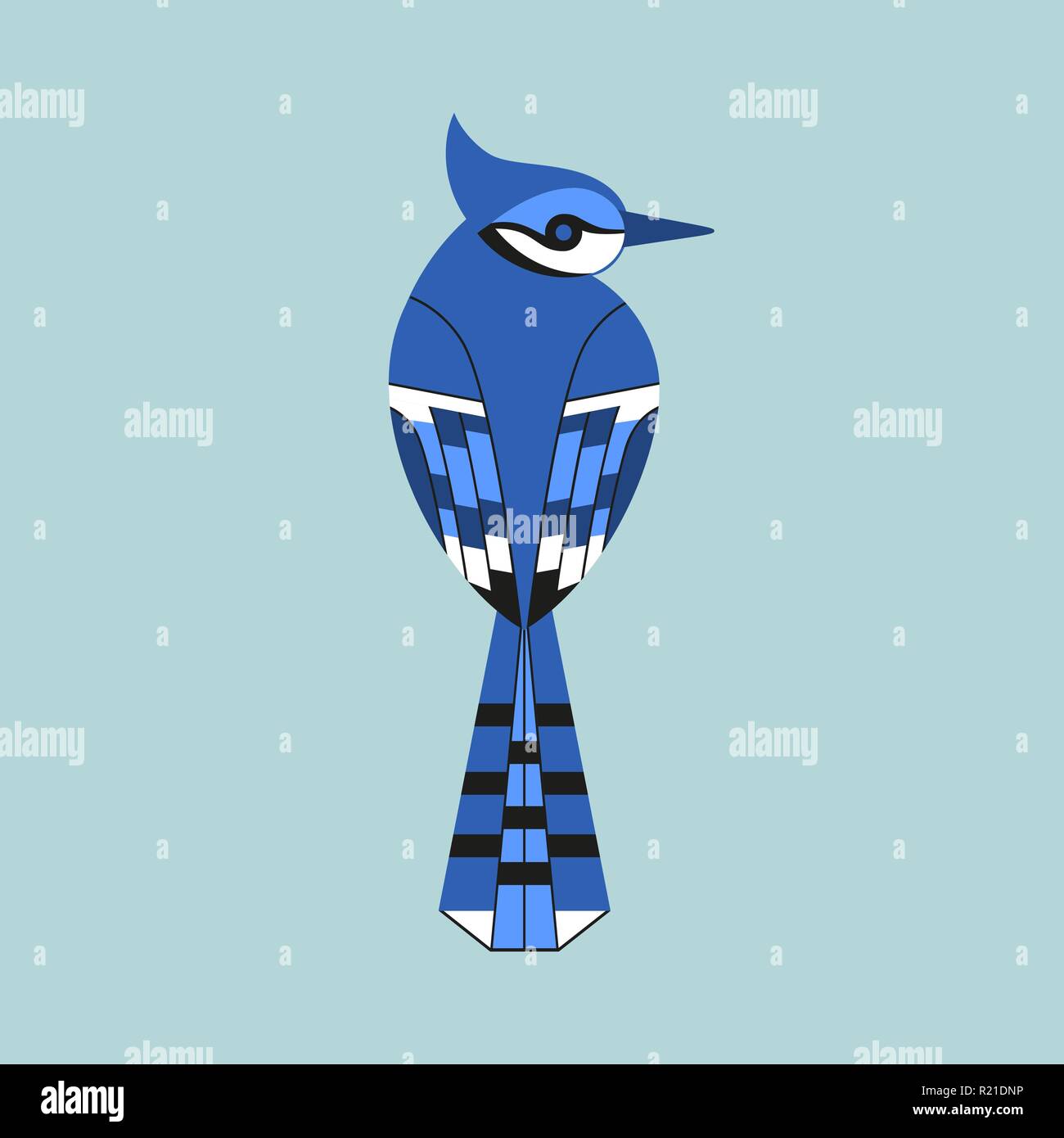 Blue Jay Bird Icon Stock Vector Image Art Alamy