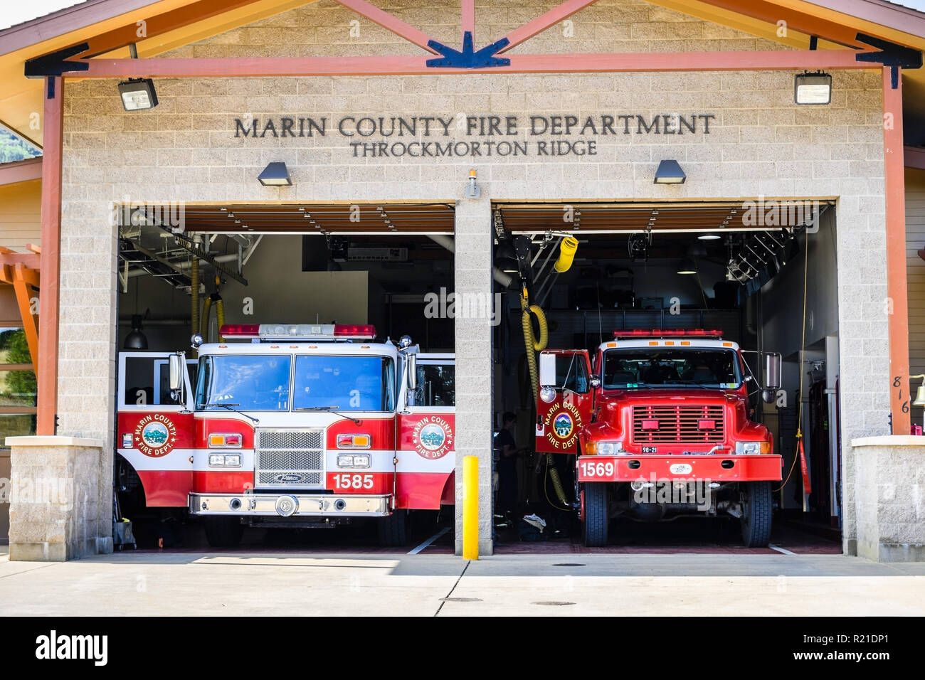 August 10, 2018 Mill Valley / CA / USA Marin County Fire Department