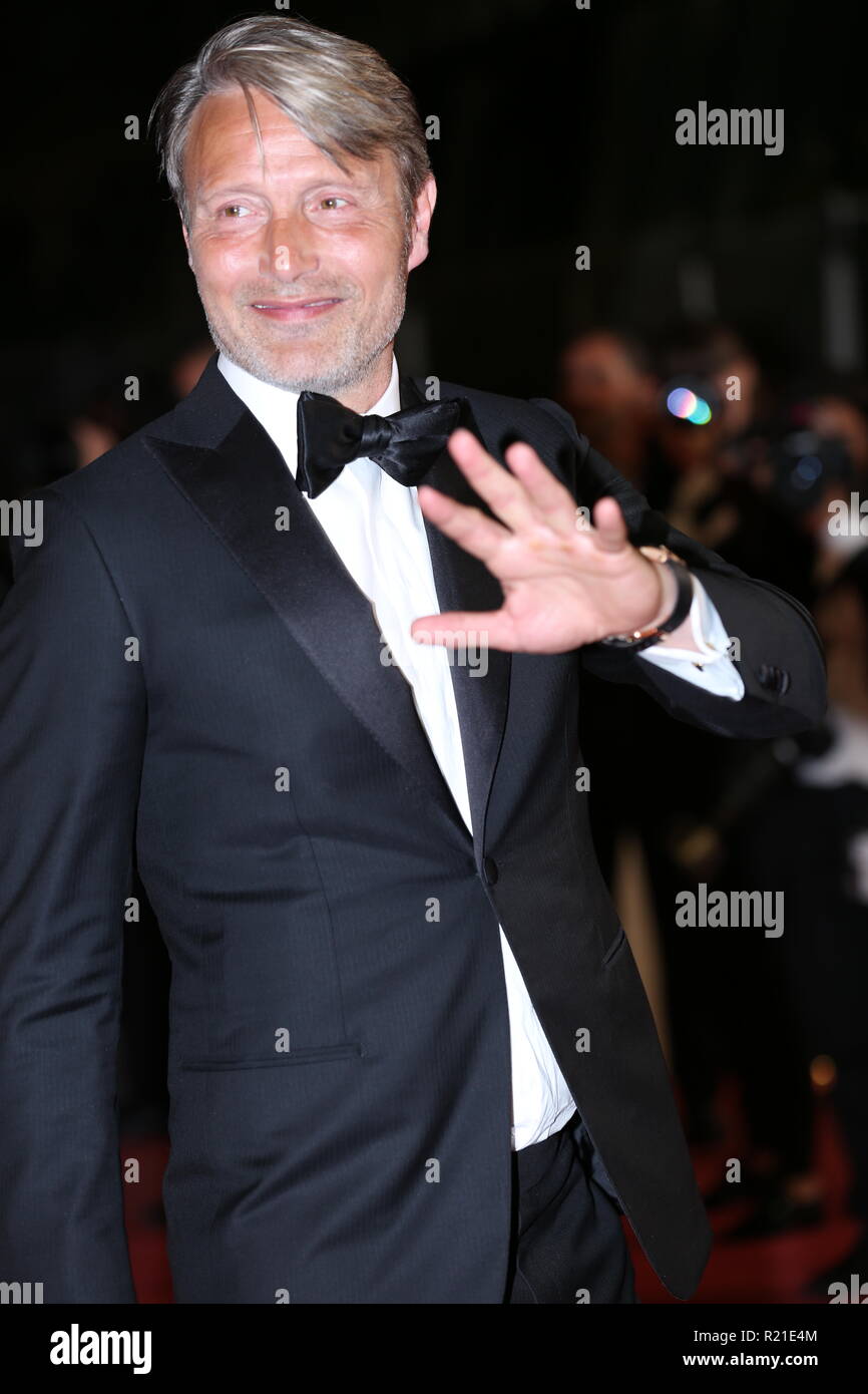 CANNES, FRANCE – MAY 10, 2018: Mads Mikkelsen attends the Arctic screening during the 71th Festival de Cannes (photo: Mickael Chavet) Stock Photo