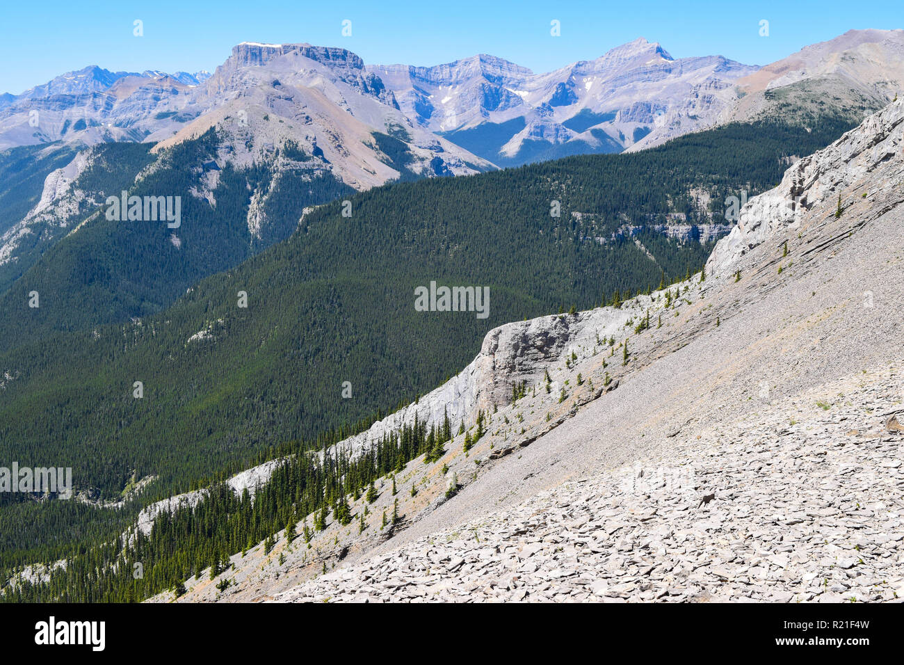 mountain vistas in Alberta Canada Stock Photo