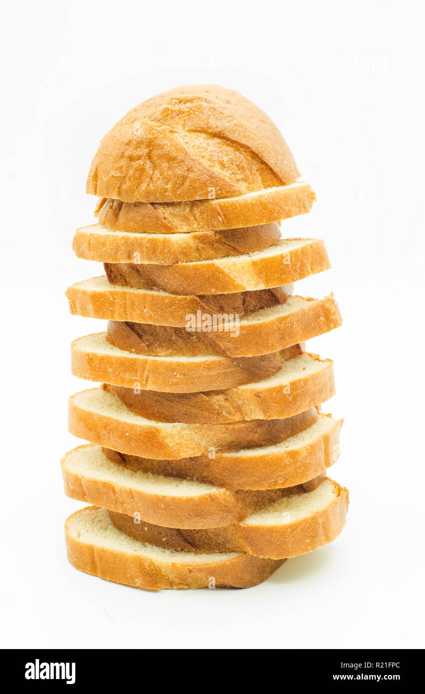cut loaf of bread Stock Photo Alamy