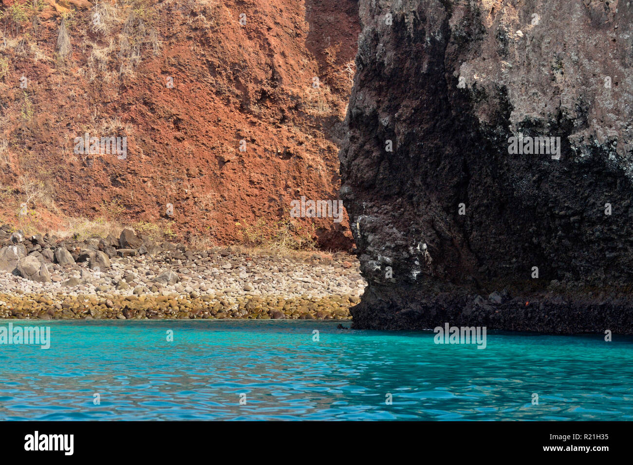Cliffs on Hood Island, from a panga/zodiac, Galapagos Islands National