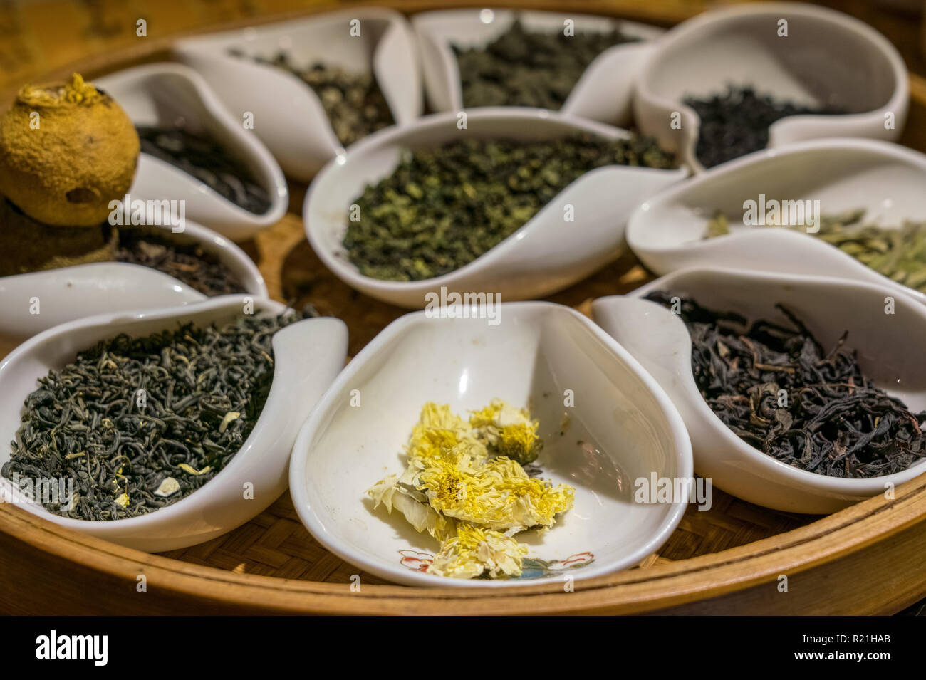 Collection of Chinese teas in traditional tea ceremony Stock Photo Alamy