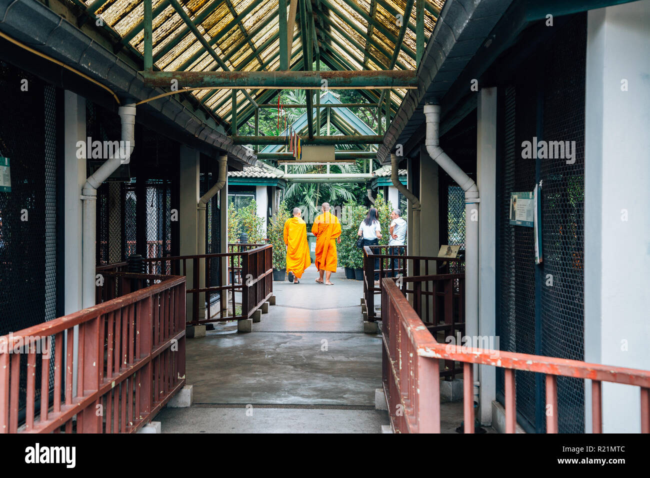 Bangkok, Thailand - November 8, 2017 : Dusit Zoo and monks Stock Photo