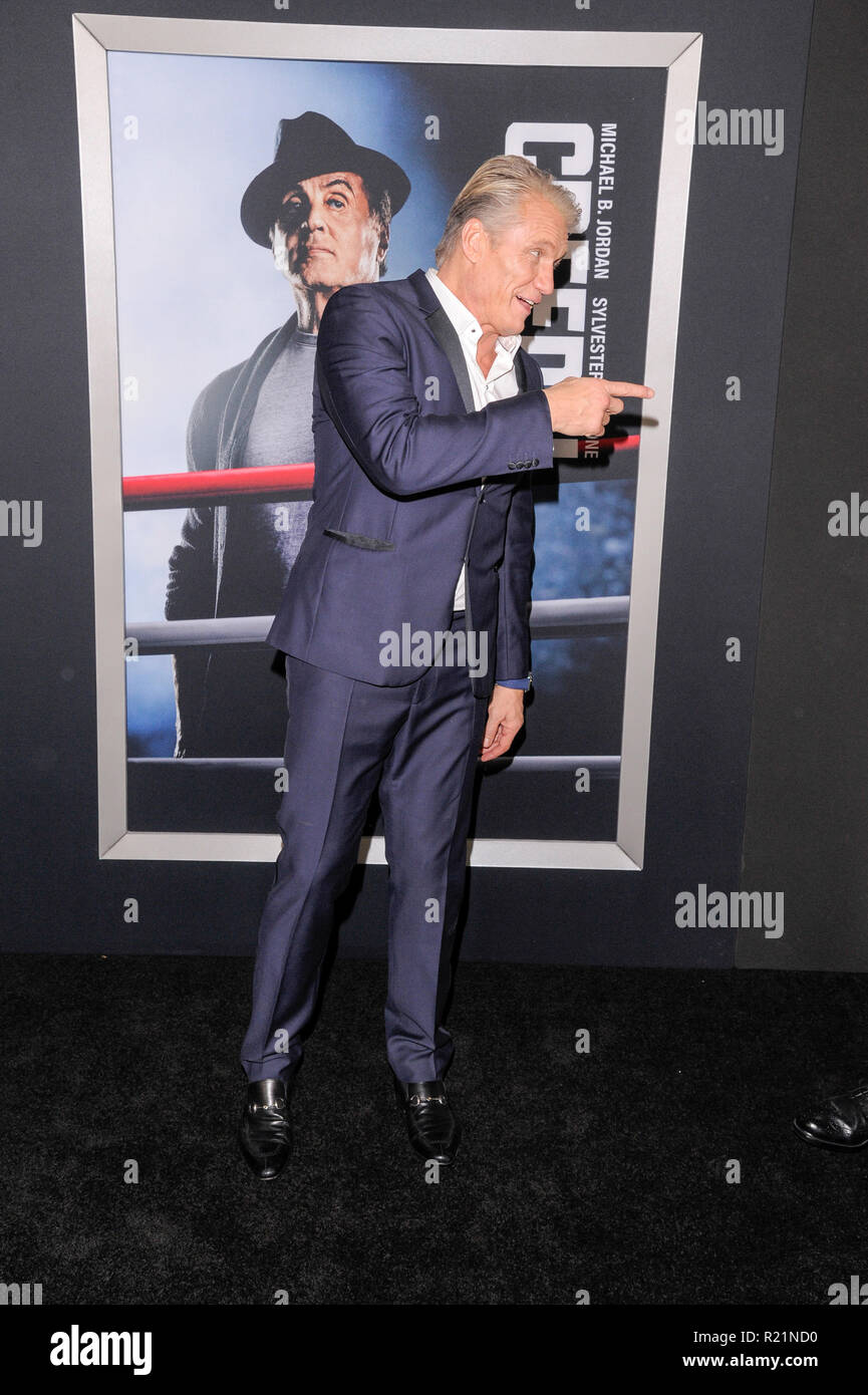 NEW YORK, NY - NOVEMBER 14: Dolph Lundgren attends 'Creed II' World