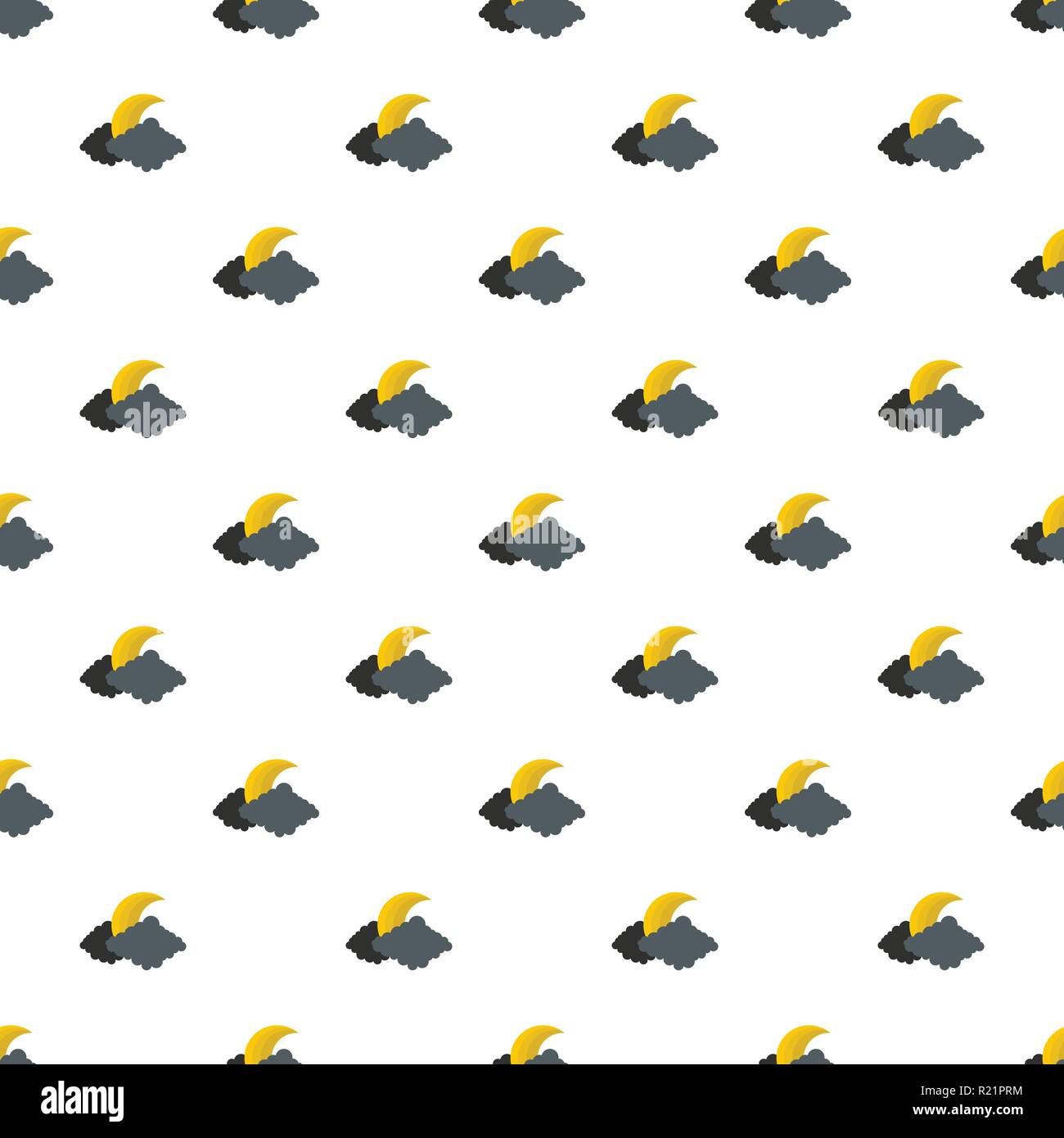 Moon pattern seamless in flat style for any design Stock Vector Image ...